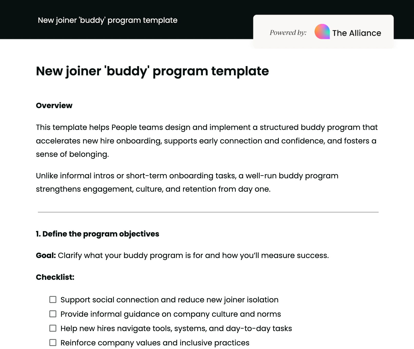 new hire buddy program template