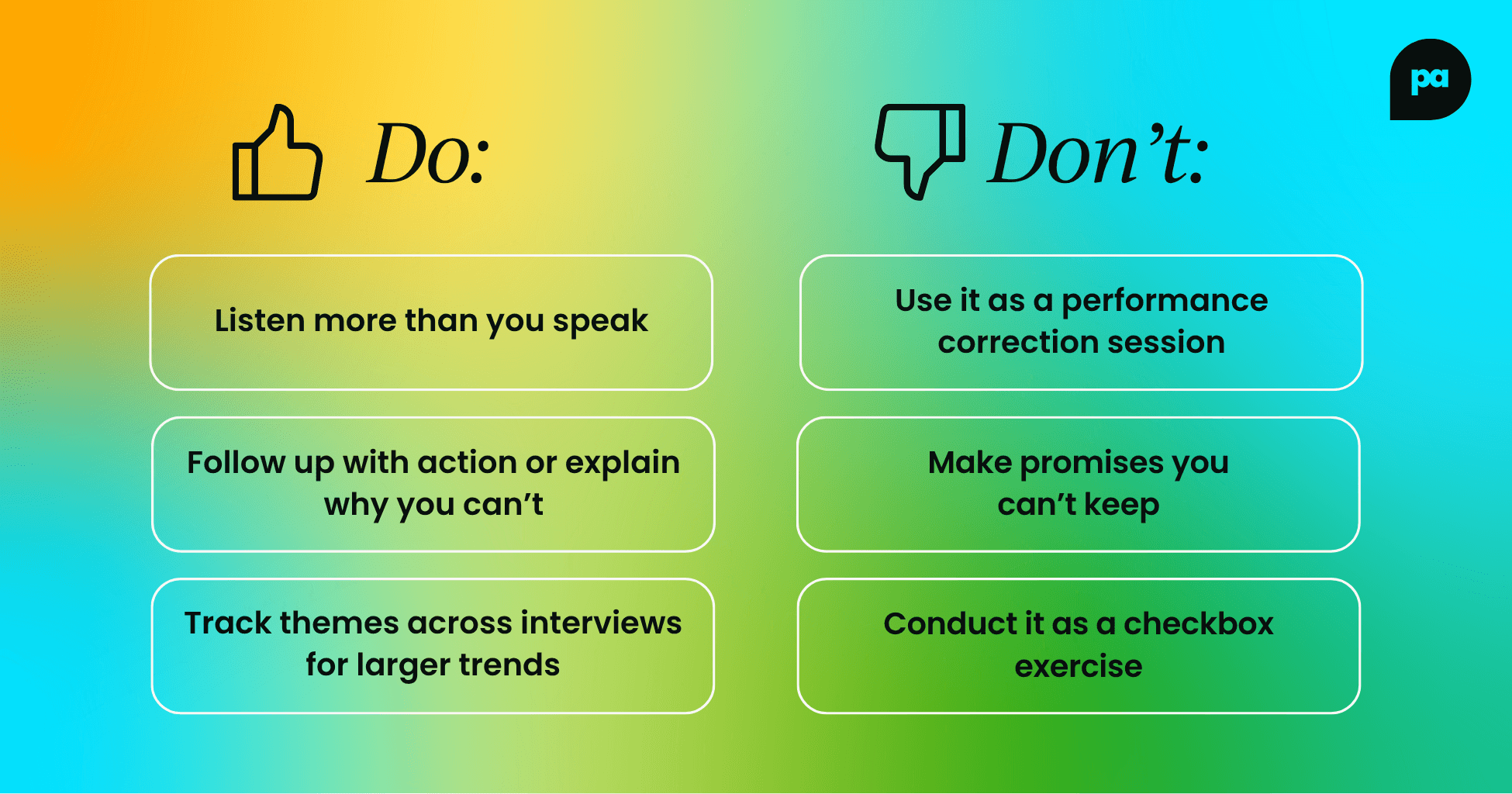 Dos and don'ts of stay interviews
