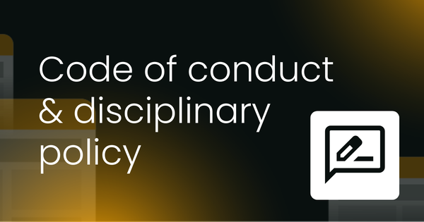 Code of conduct & disciplinary policy