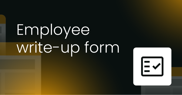Employee write-up form